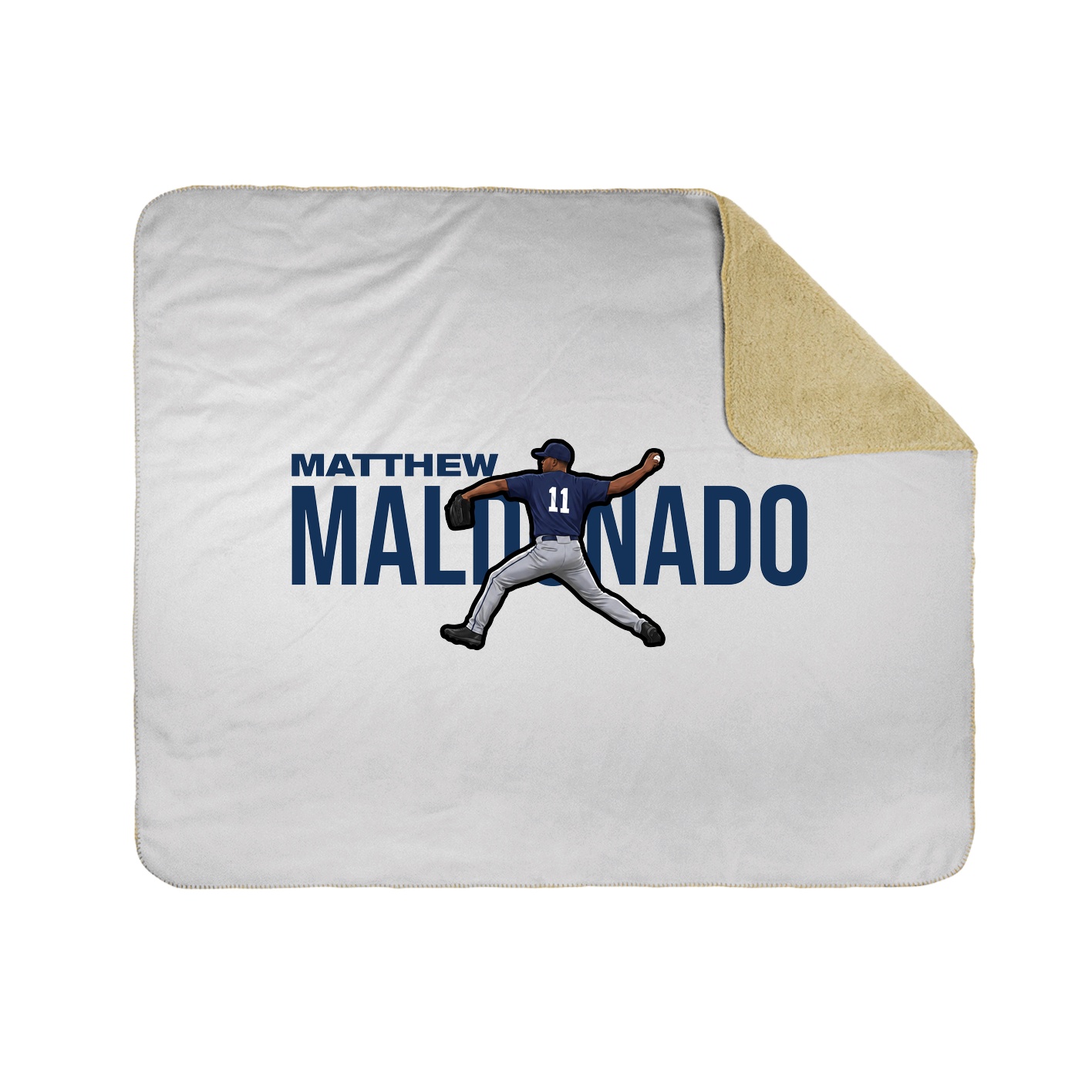Throw Blanket — Player Name in White
