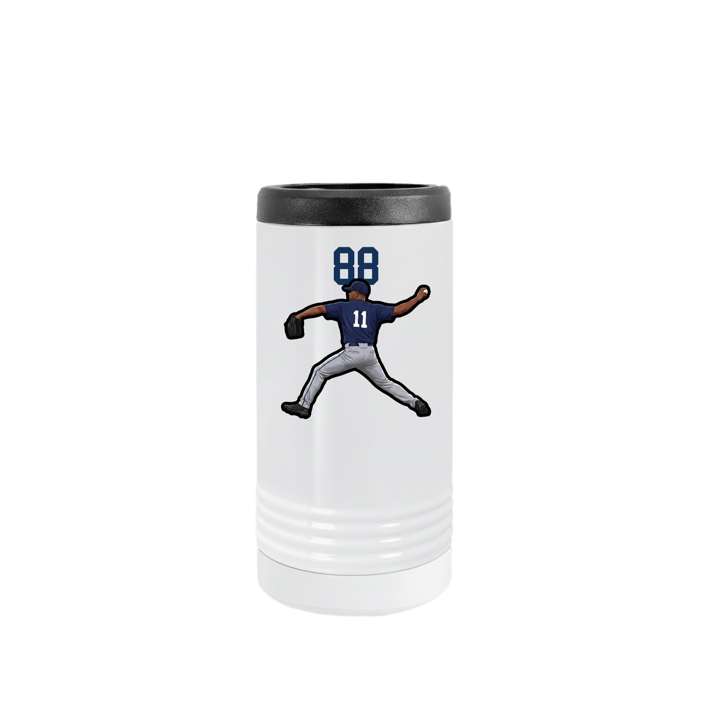Slim Beverage Holder — Number Top in White