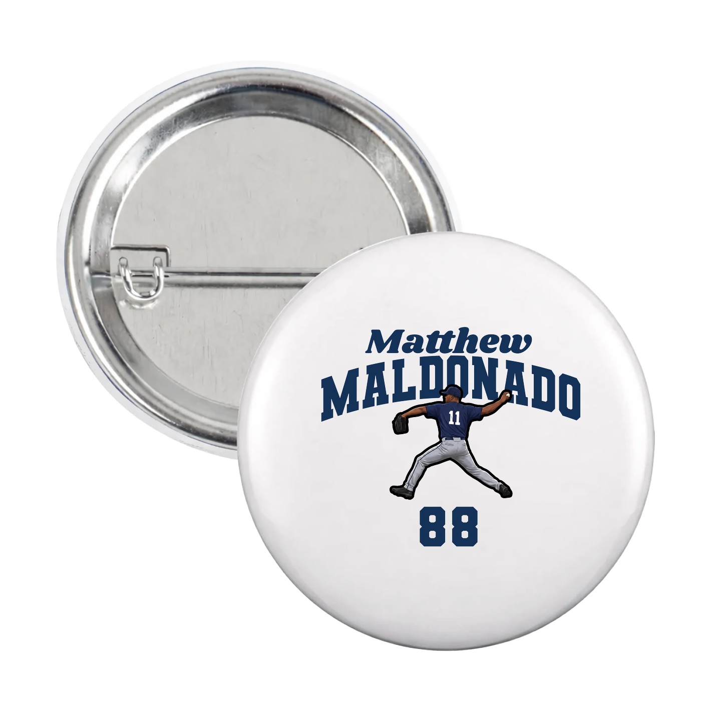 Game Day Button — Signature Arch in White
