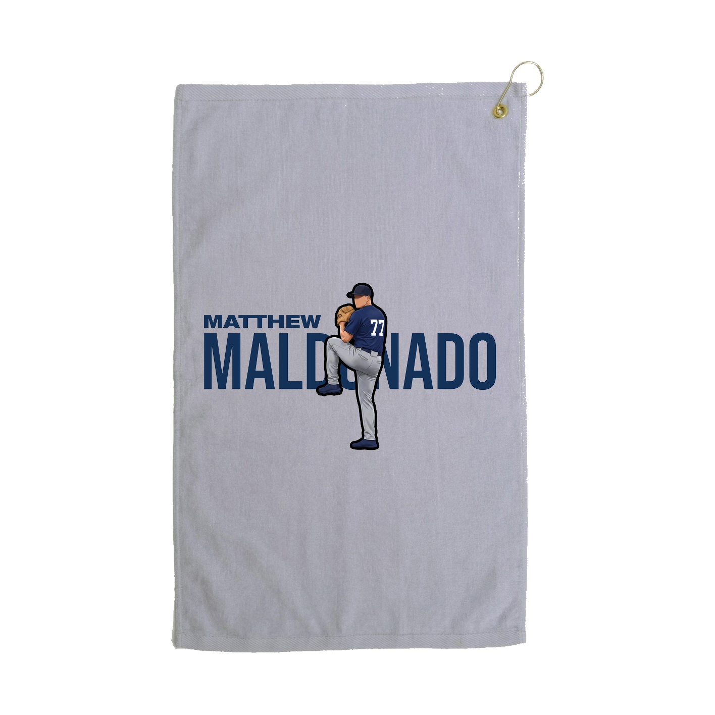 Golf Towel — Player Name in Grey