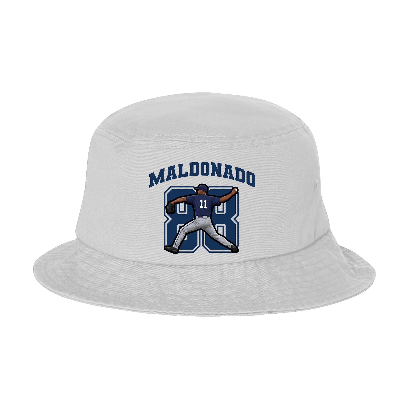 Bucket Cap — Number in White