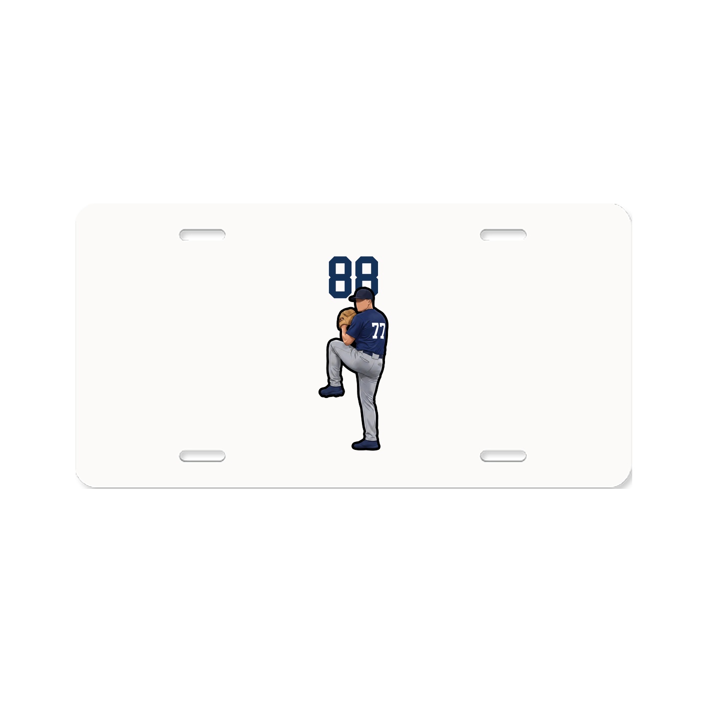 License Plate — Number Top in Classic