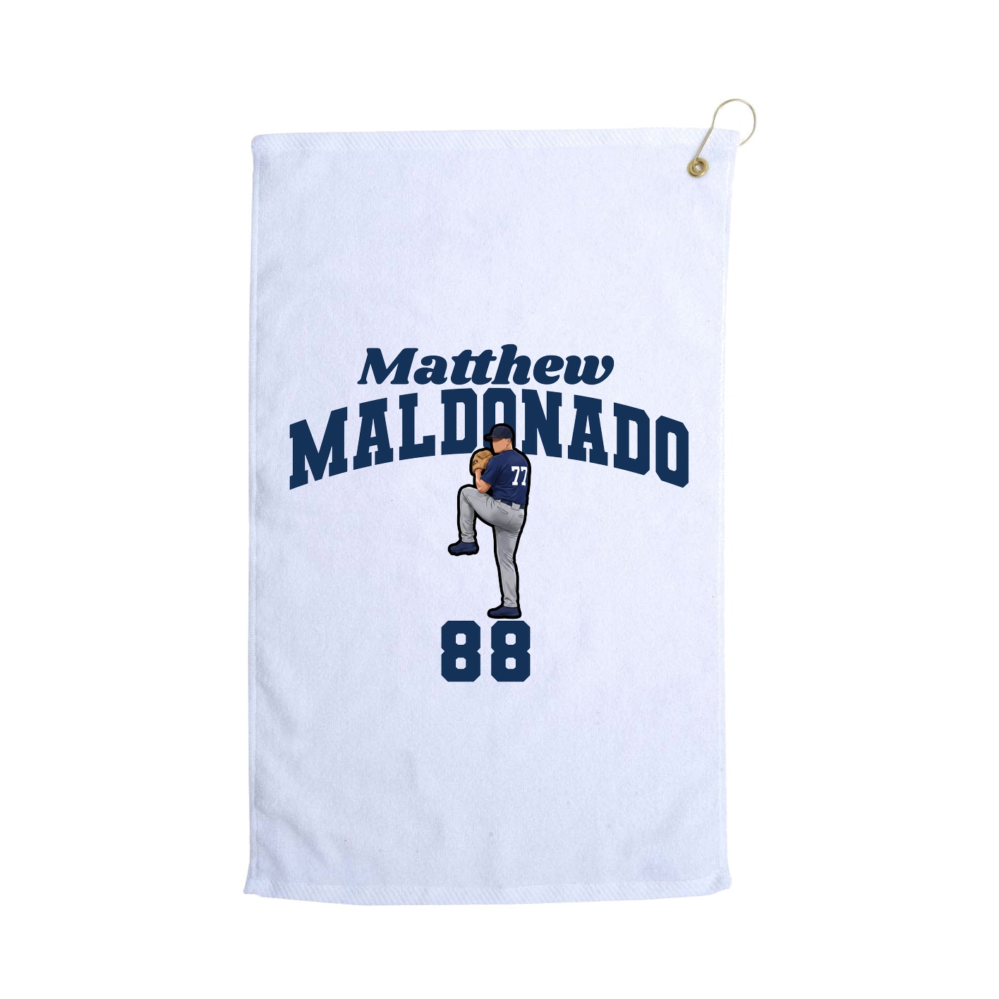 Golf Towel — Signature Arch in White
