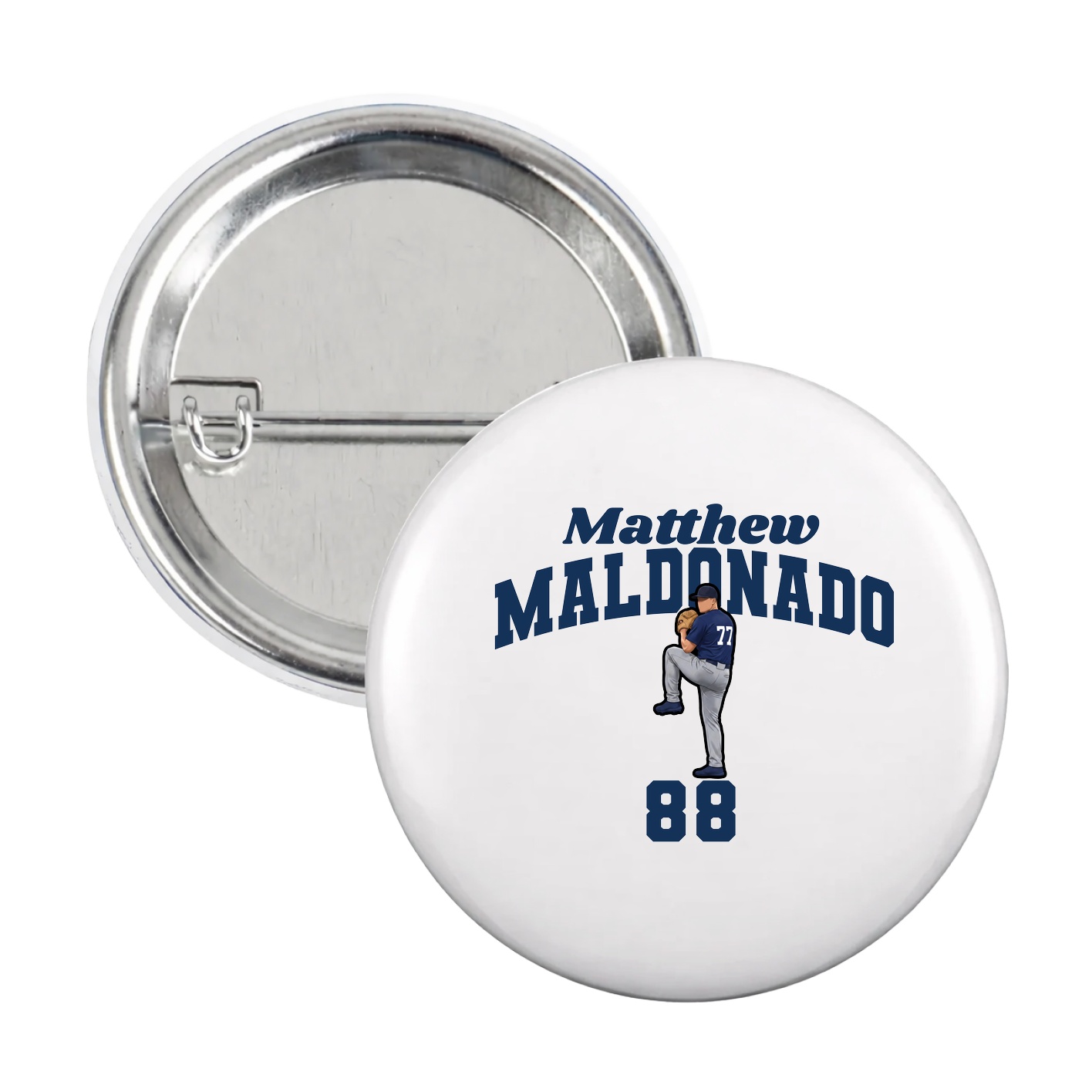 Game Day Button — Signature Arch in White