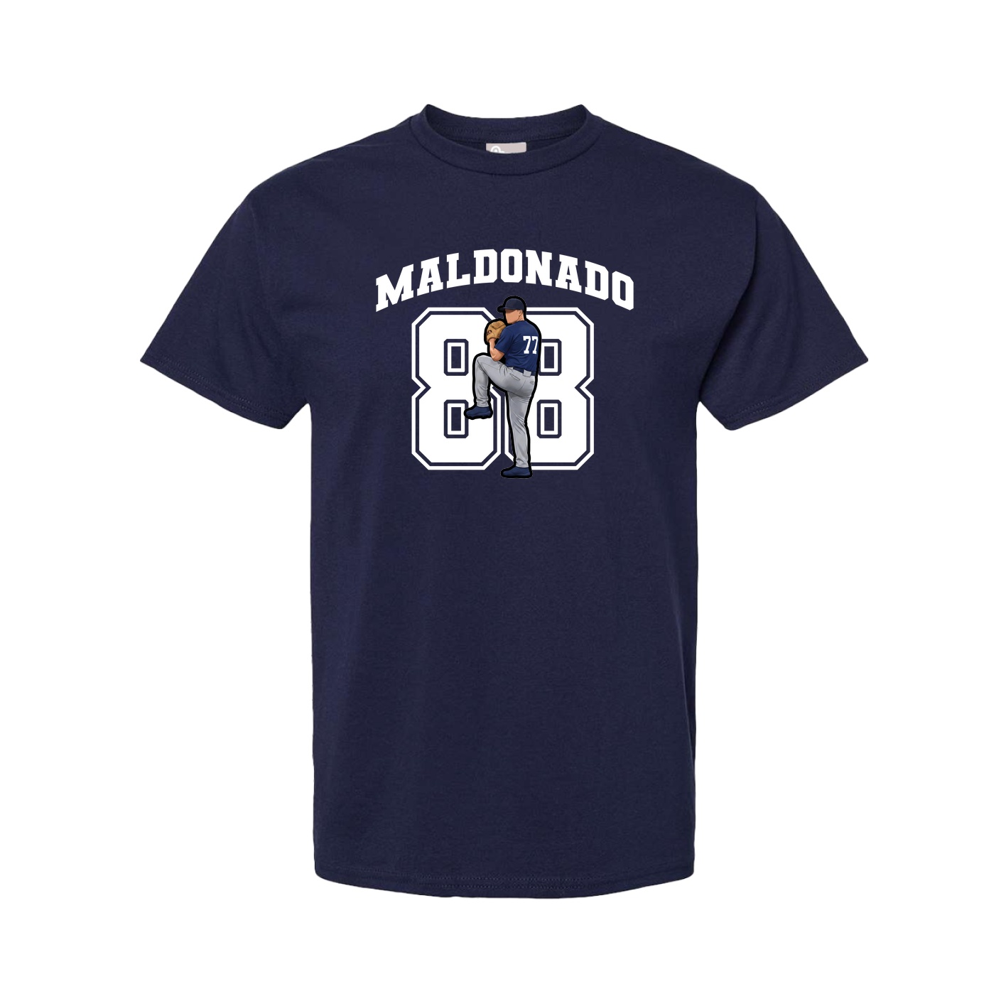Youth Tee — Number in Navy