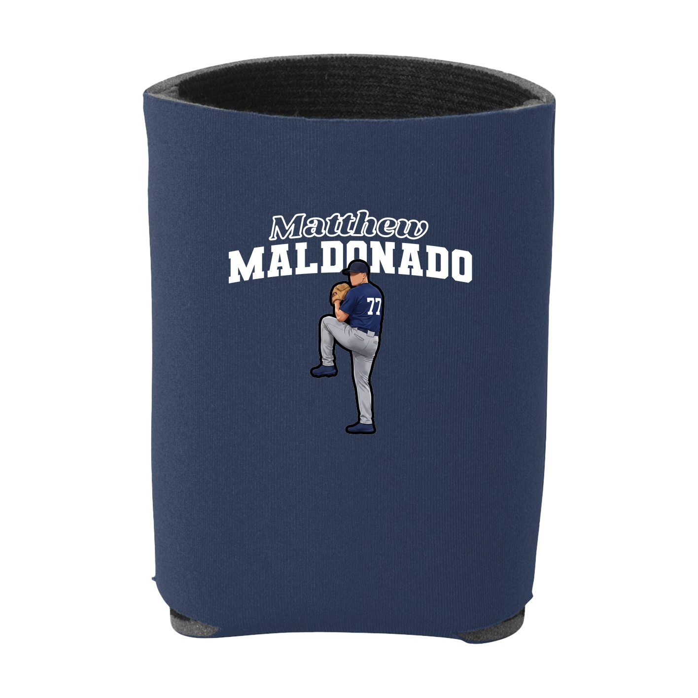 Can Holder — Name Arch in Navy