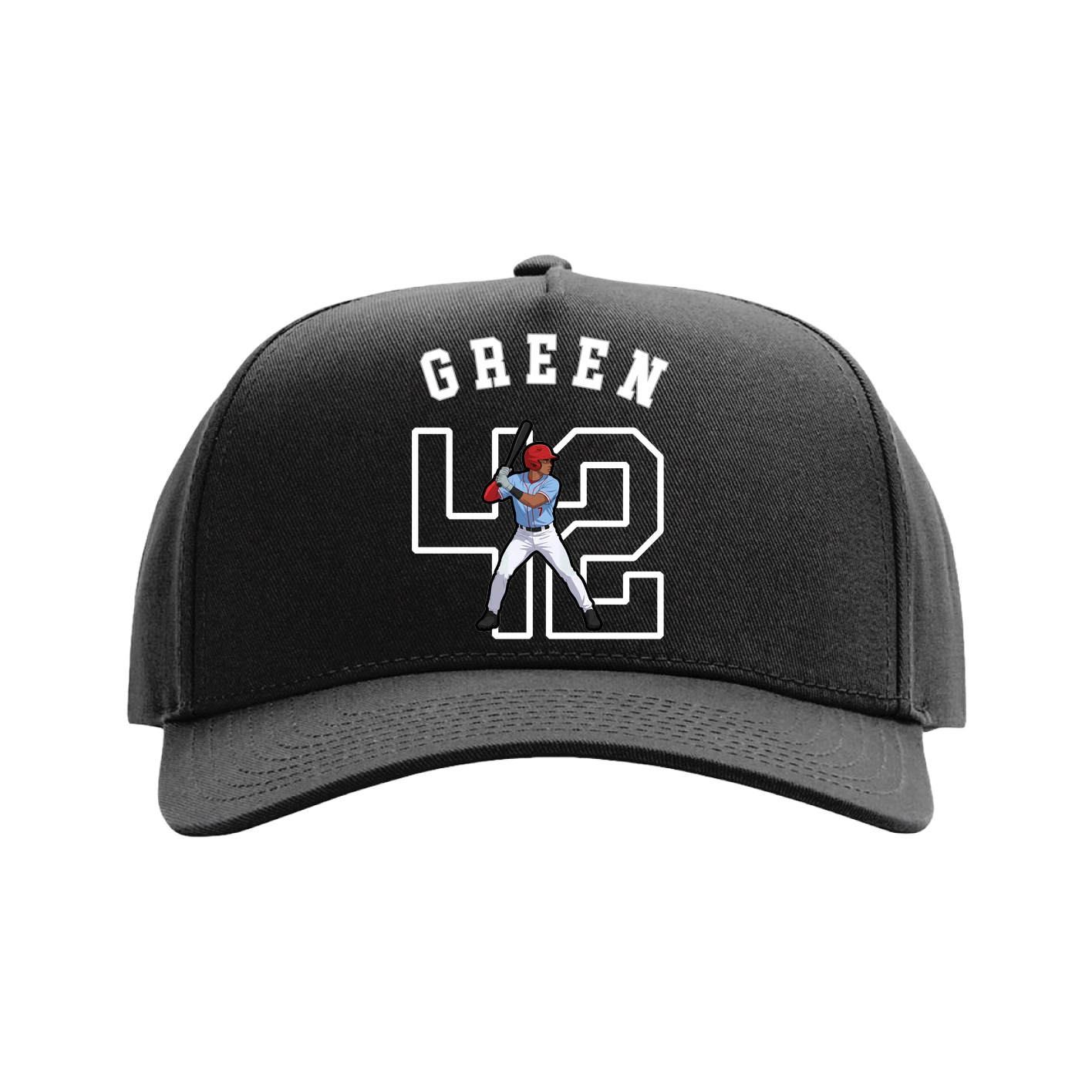 Full Fabric Five-Panel Champ Cap — Shirsey Arch in Black