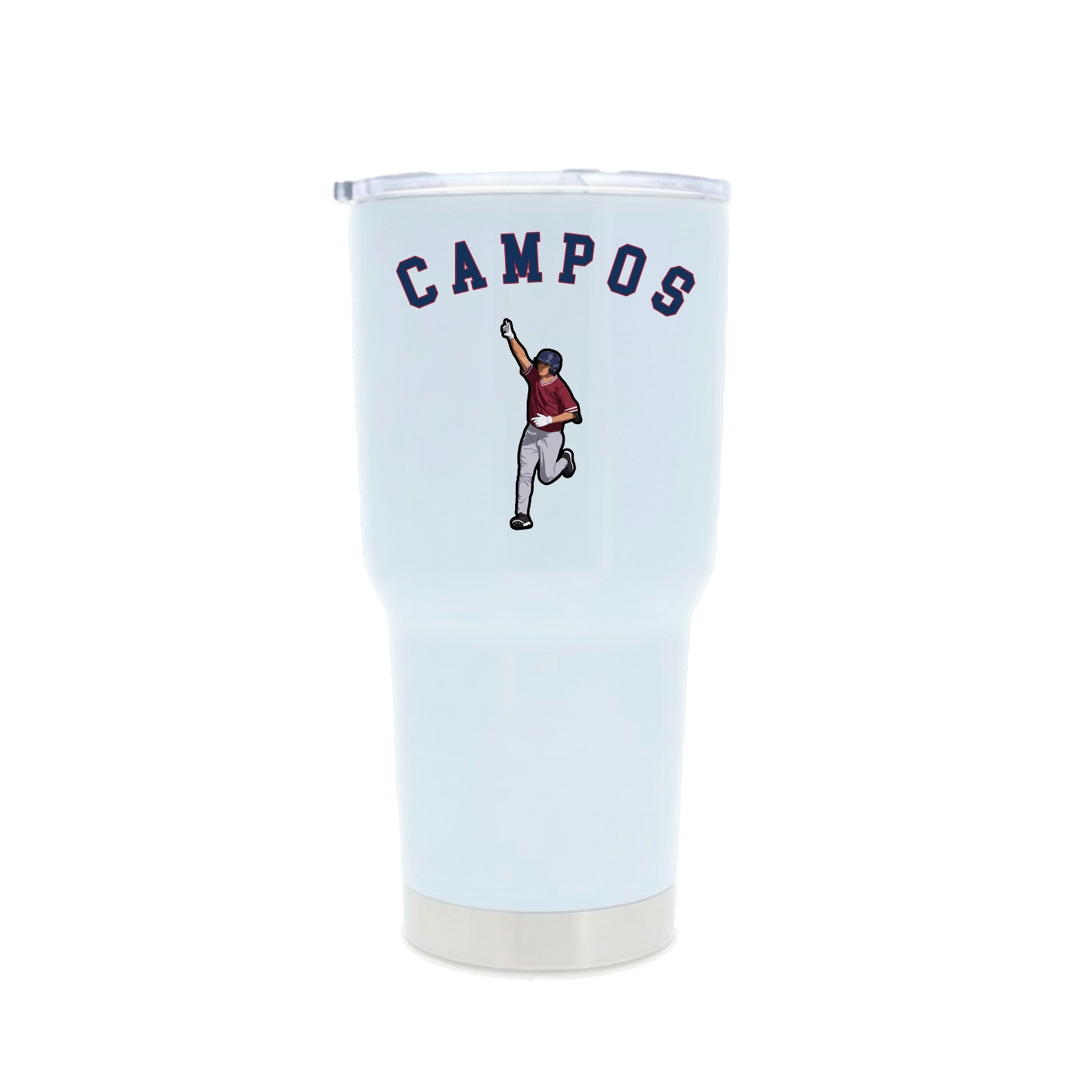 30oz Stainless Steel Tumbler — Shirsey Arch in White