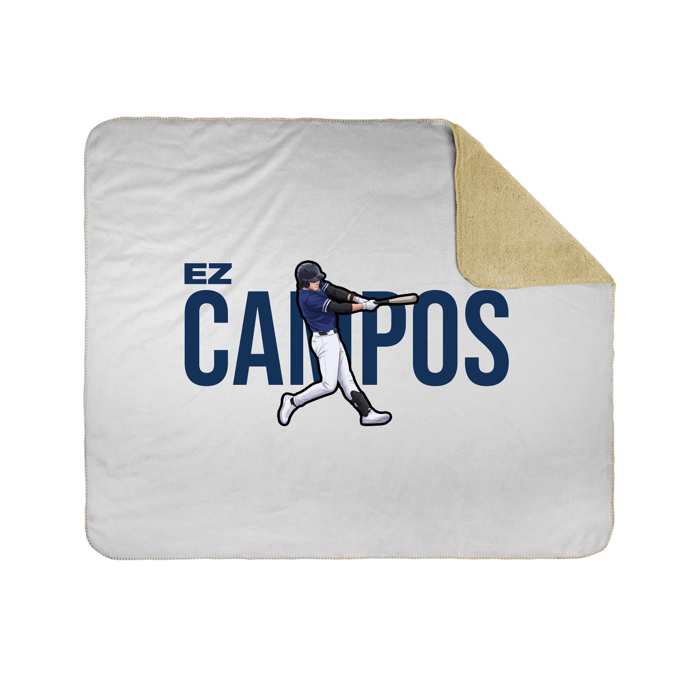 Throw Blanket — Player Name in White