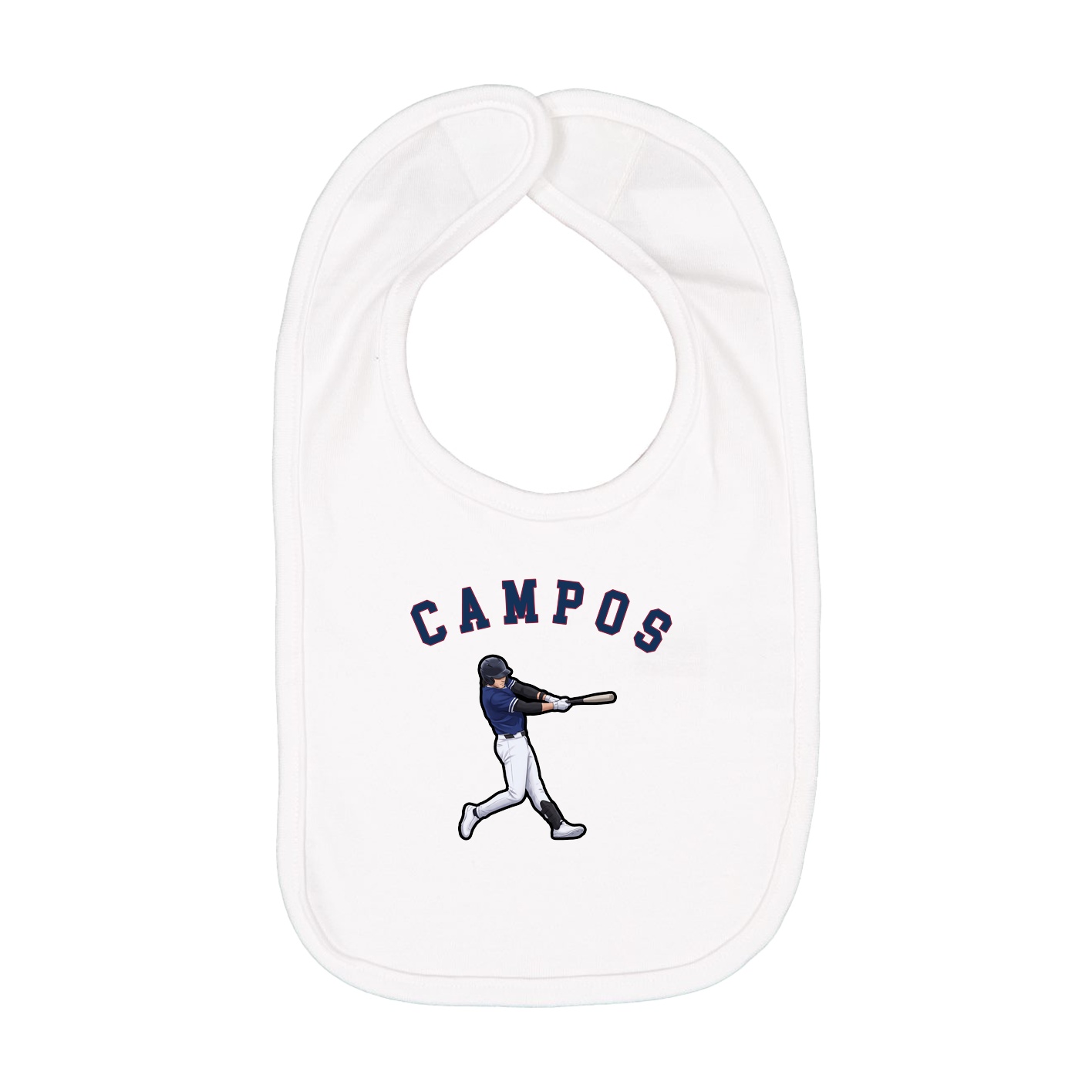 Infant Bib — Shirsey Arch in White