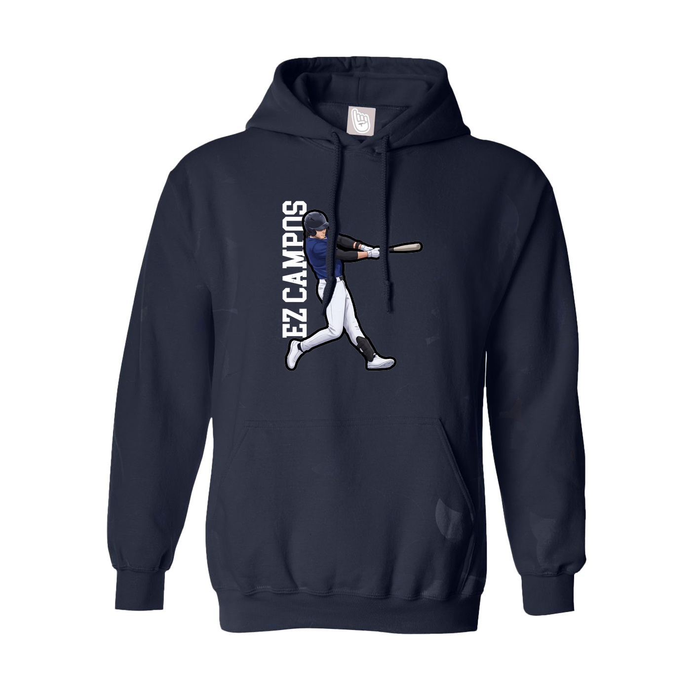 Youth Hoodie — Name Vertical in Navy