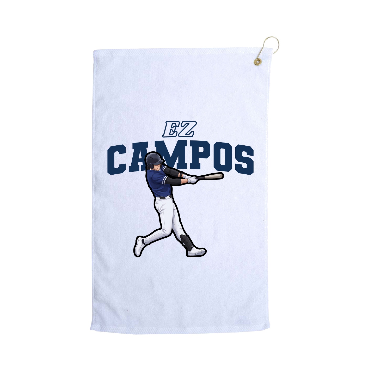 Golf Towel — Name Arch in White