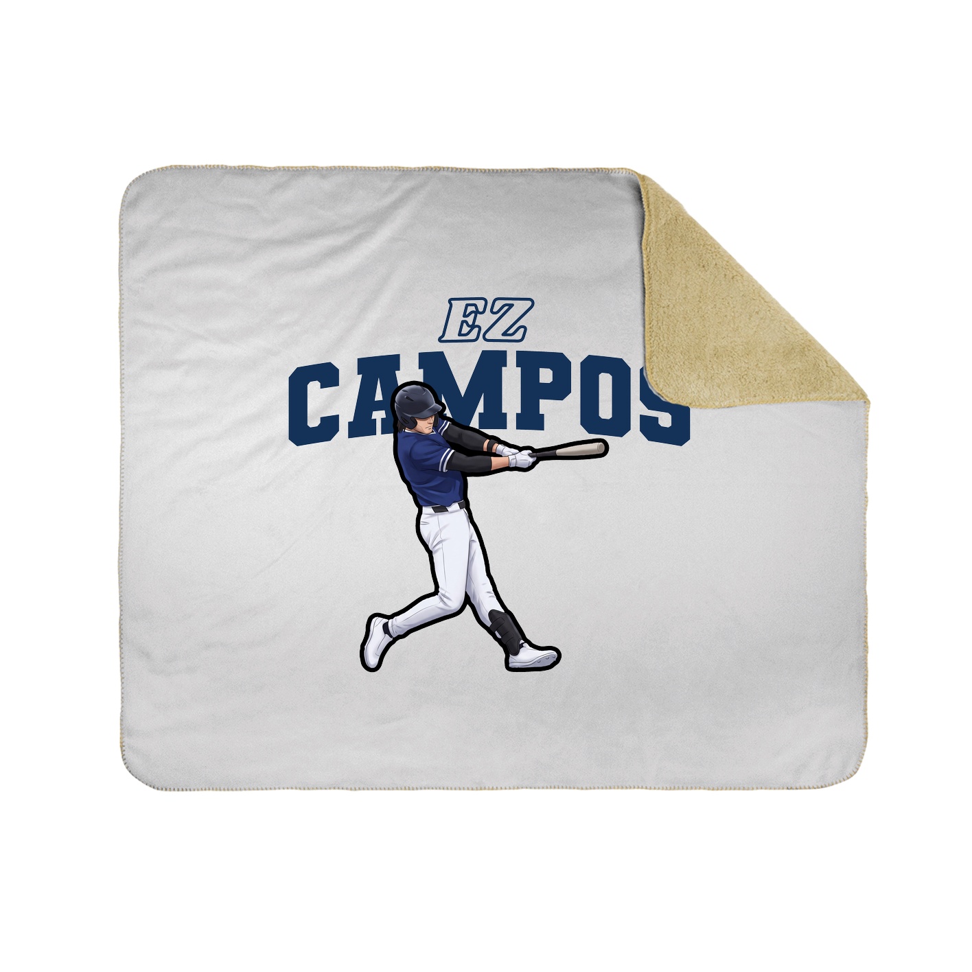 Throw Blanket — Name Arch in White