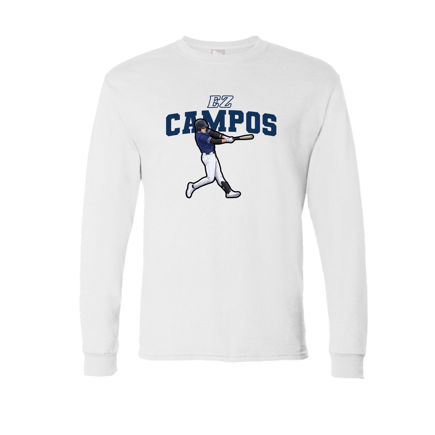 Long Sleeve Tee — Name Arch in White
