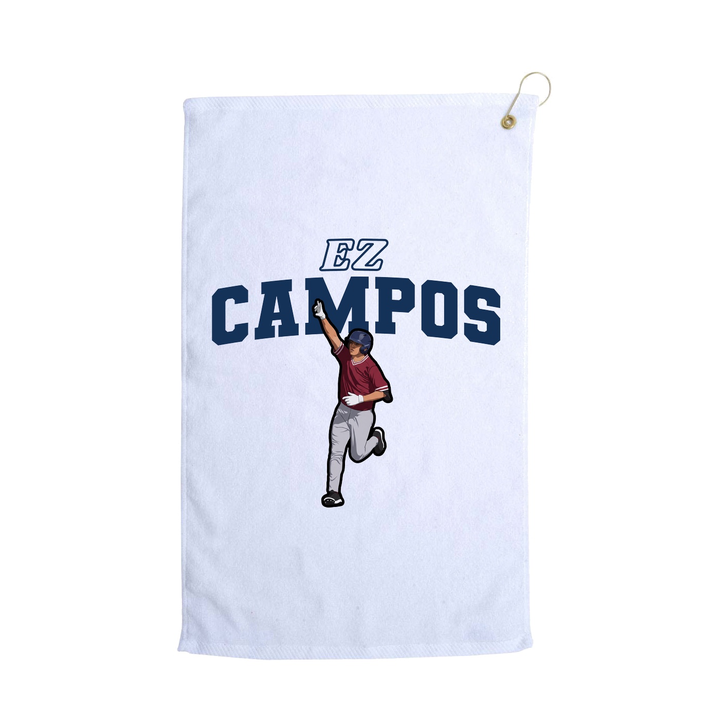Golf Towel — Name Arch in White
