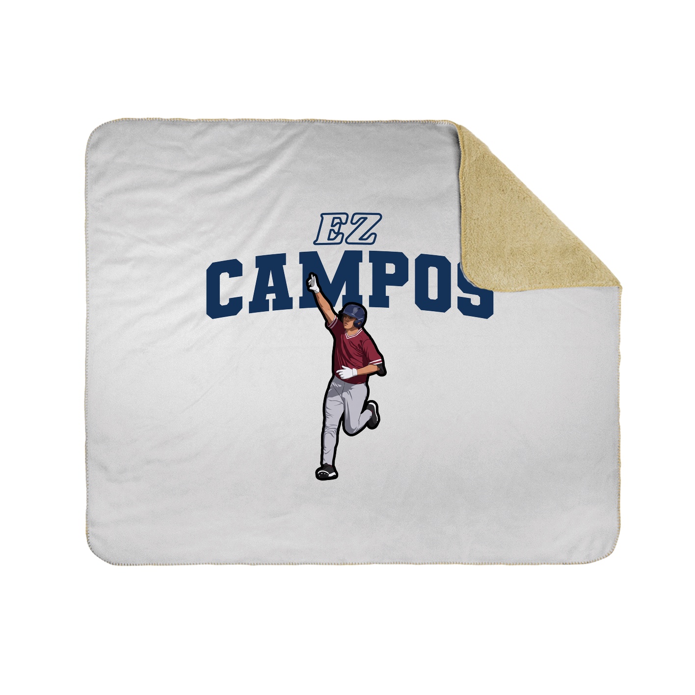 Throw Blanket — Name Arch in White