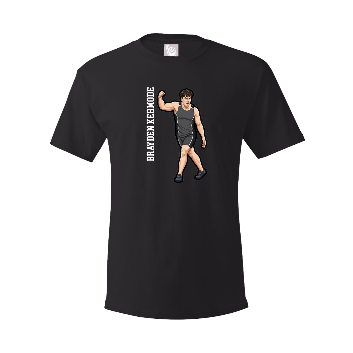 Tee — Name Vertical in Black