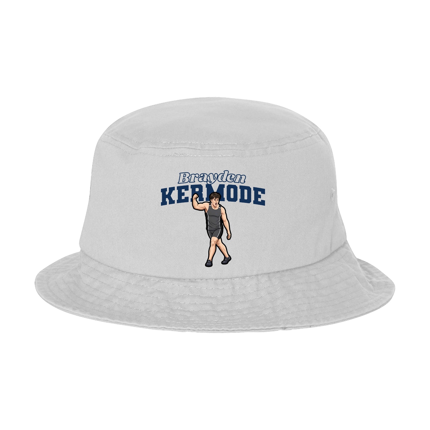 Bucket Cap — Name Arch in White