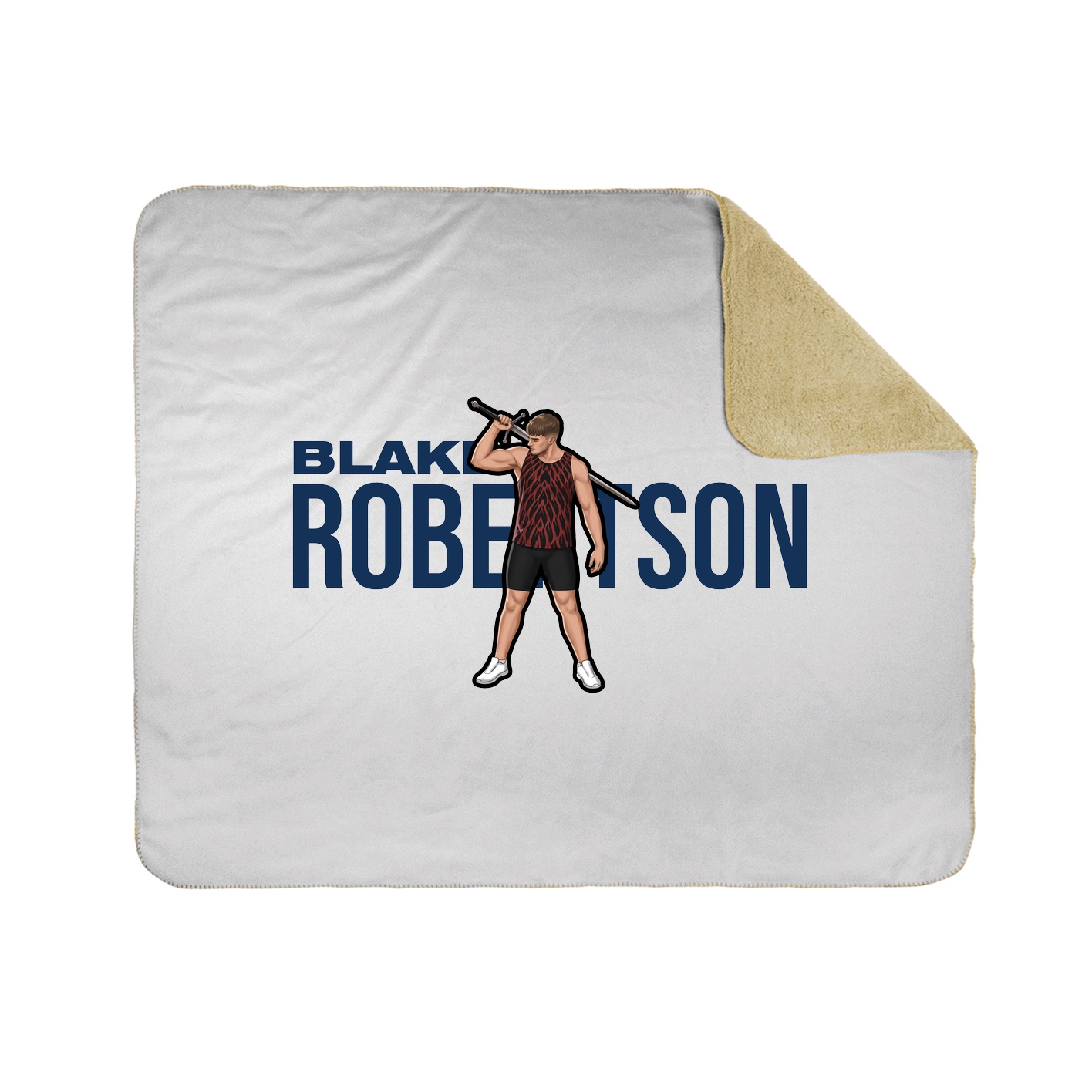Throw Blanket — Player Name in White