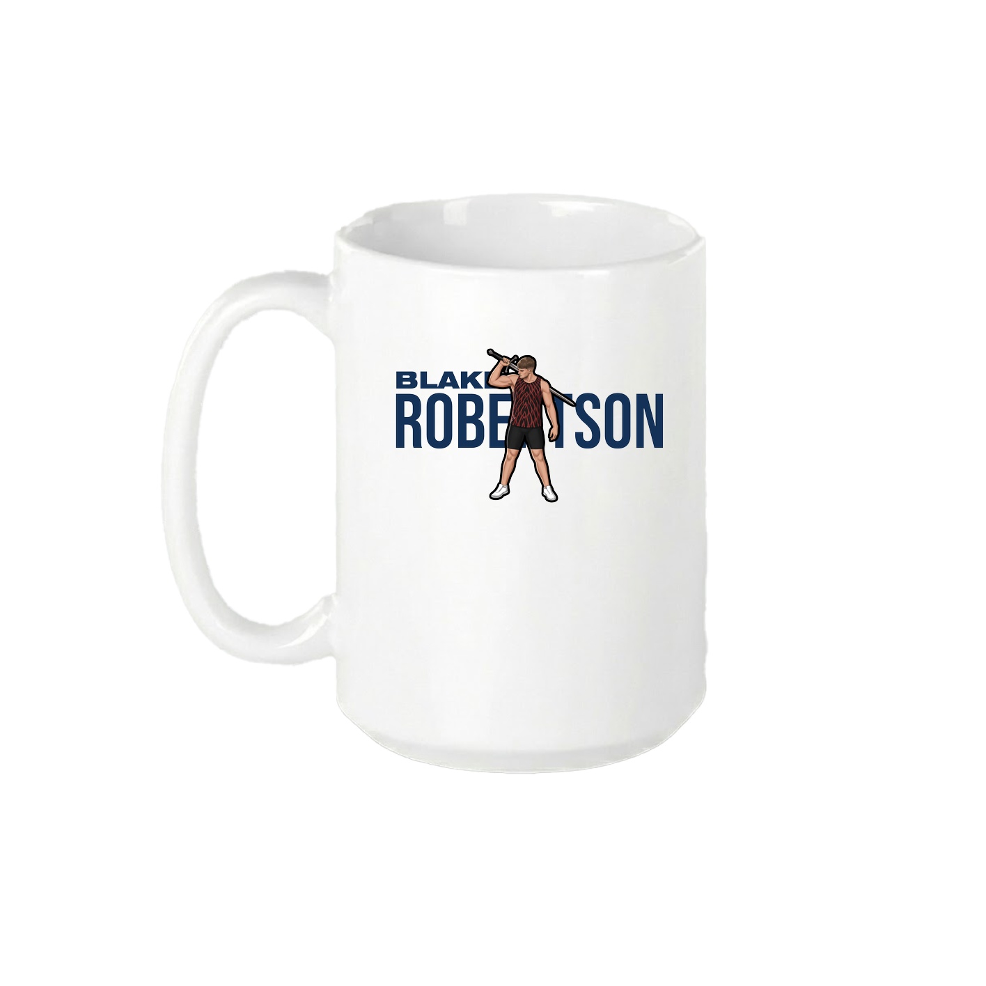 15oz Coffee Mug — Player Name in White