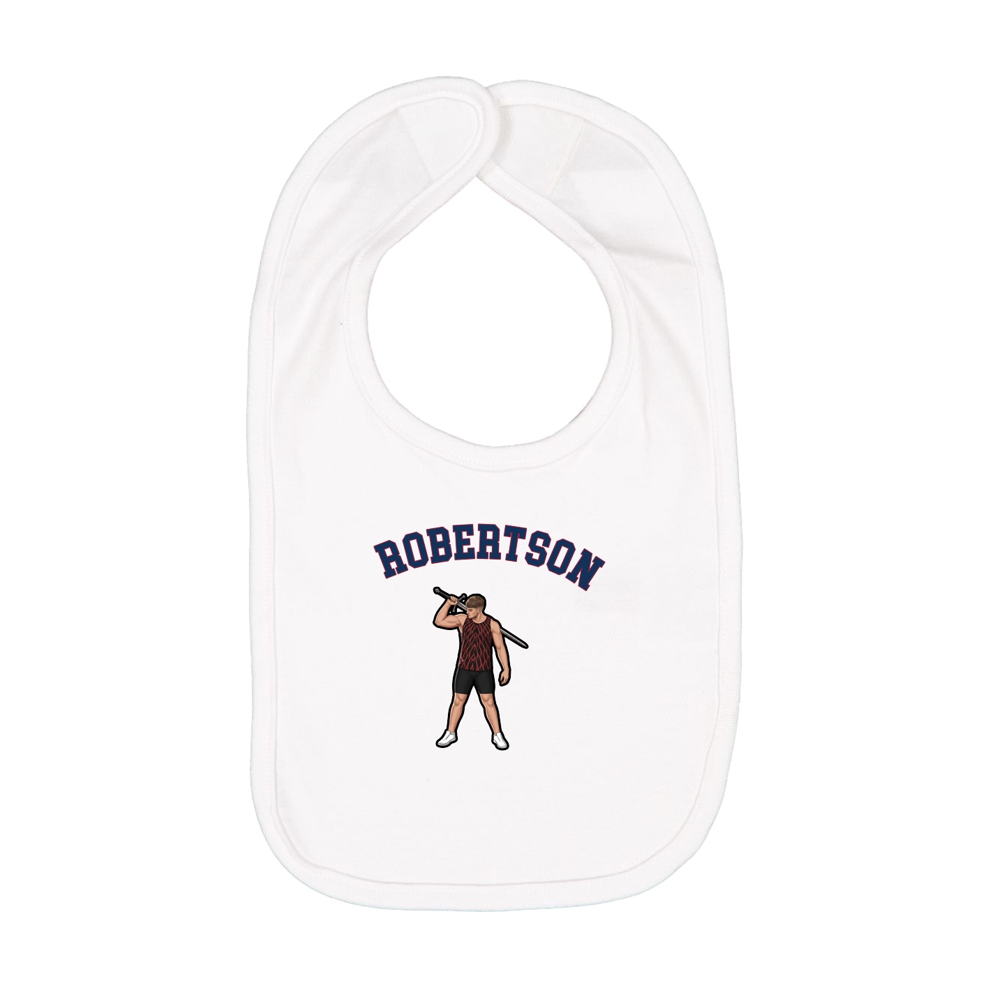 Infant Bib — Shirsey Arch in White
