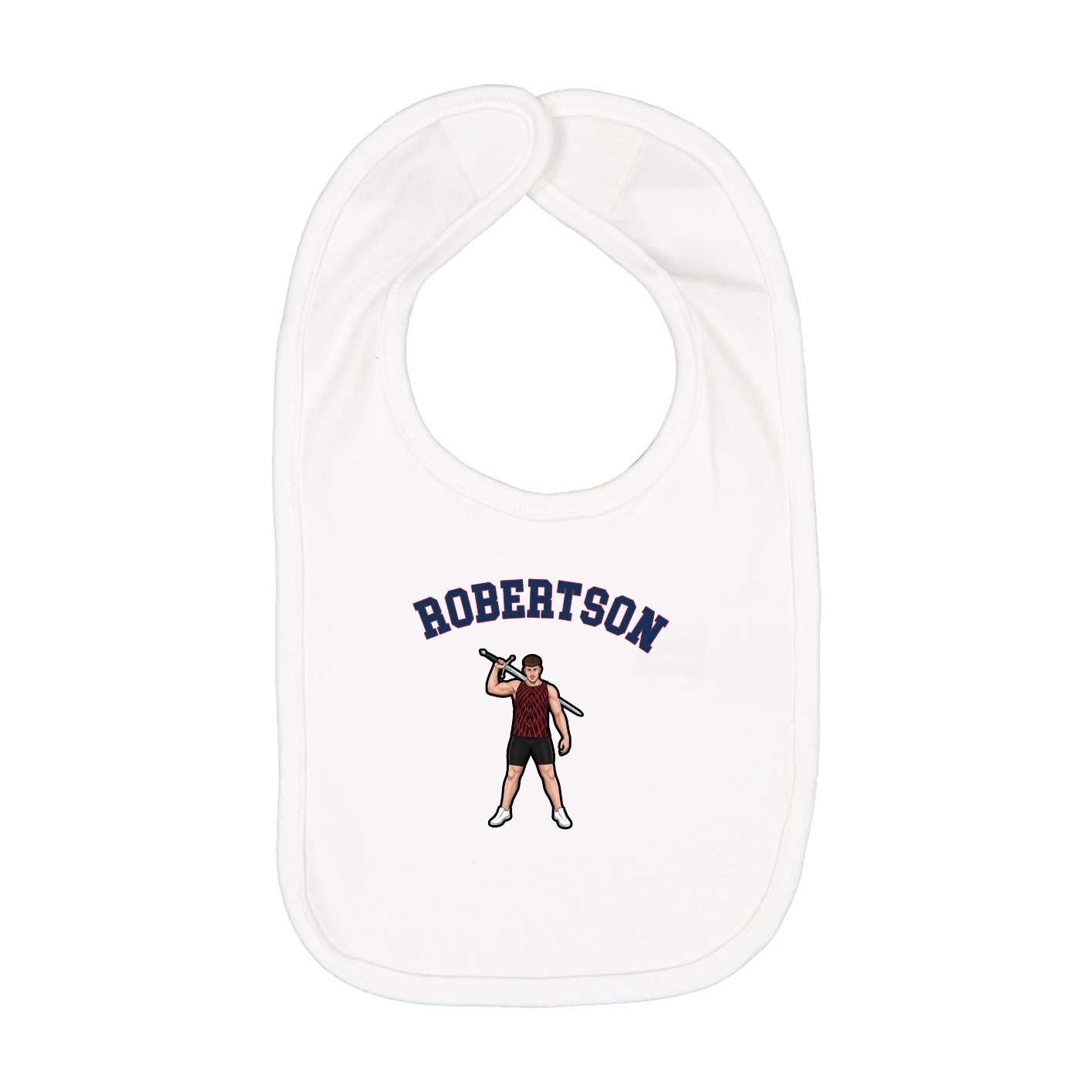 Infant Bib — Shirsey Arch in White