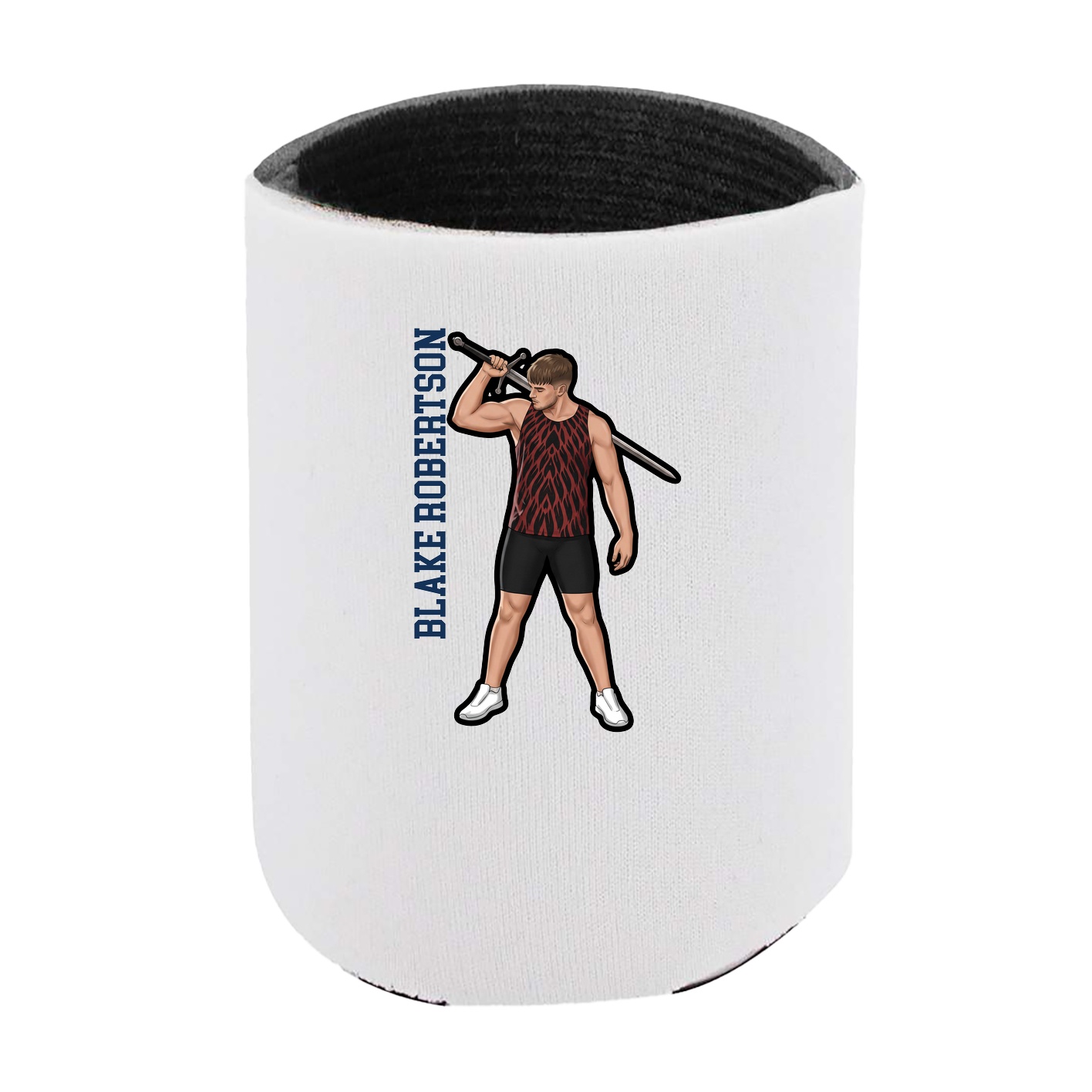 Can Holder — Name Vertical in White