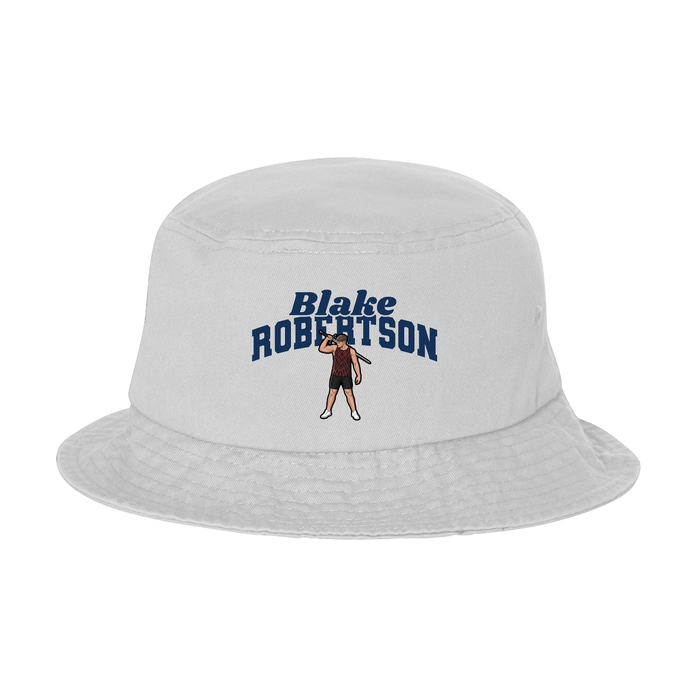 Bucket Cap — Signature Arch in White