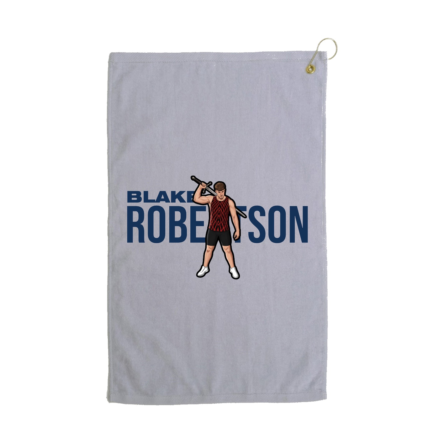 Golf Towel — Player Name in Grey