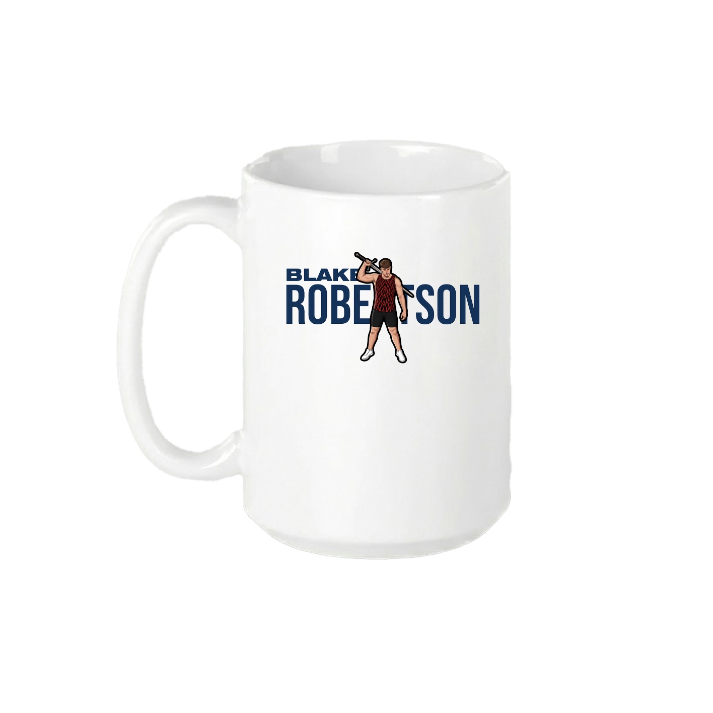 15oz Coffee Mug — Player Name in White