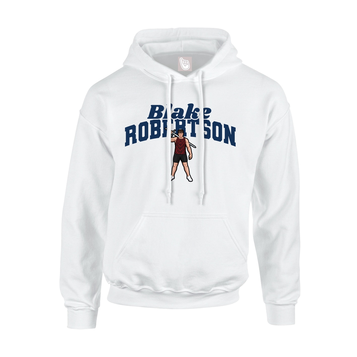 Hoodie — Signature Arch in White