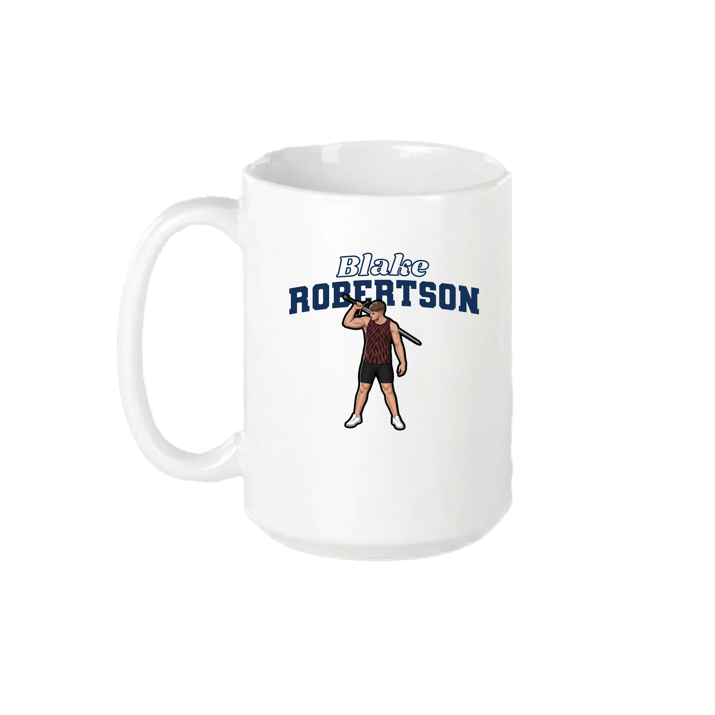 15oz Coffee Mug — Name Arch in White