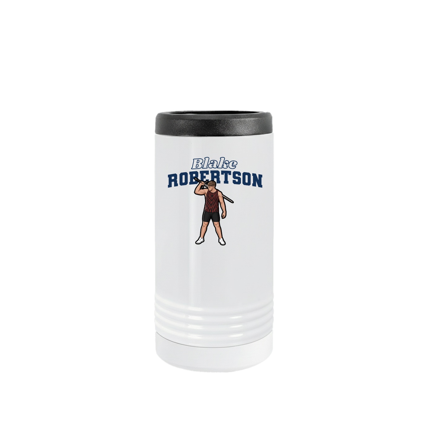Slim Beverage Holder — Name Arch in White