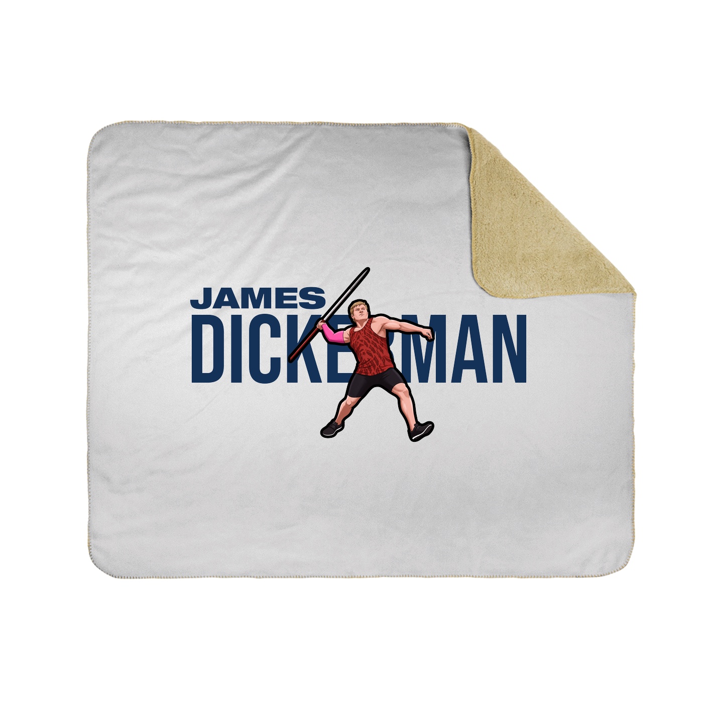 Throw Blanket — Player Name in White
