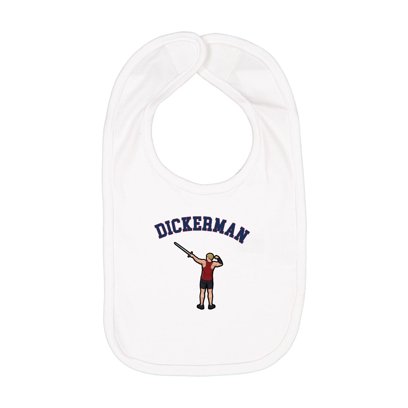 Infant Bib — Shirsey Arch in White