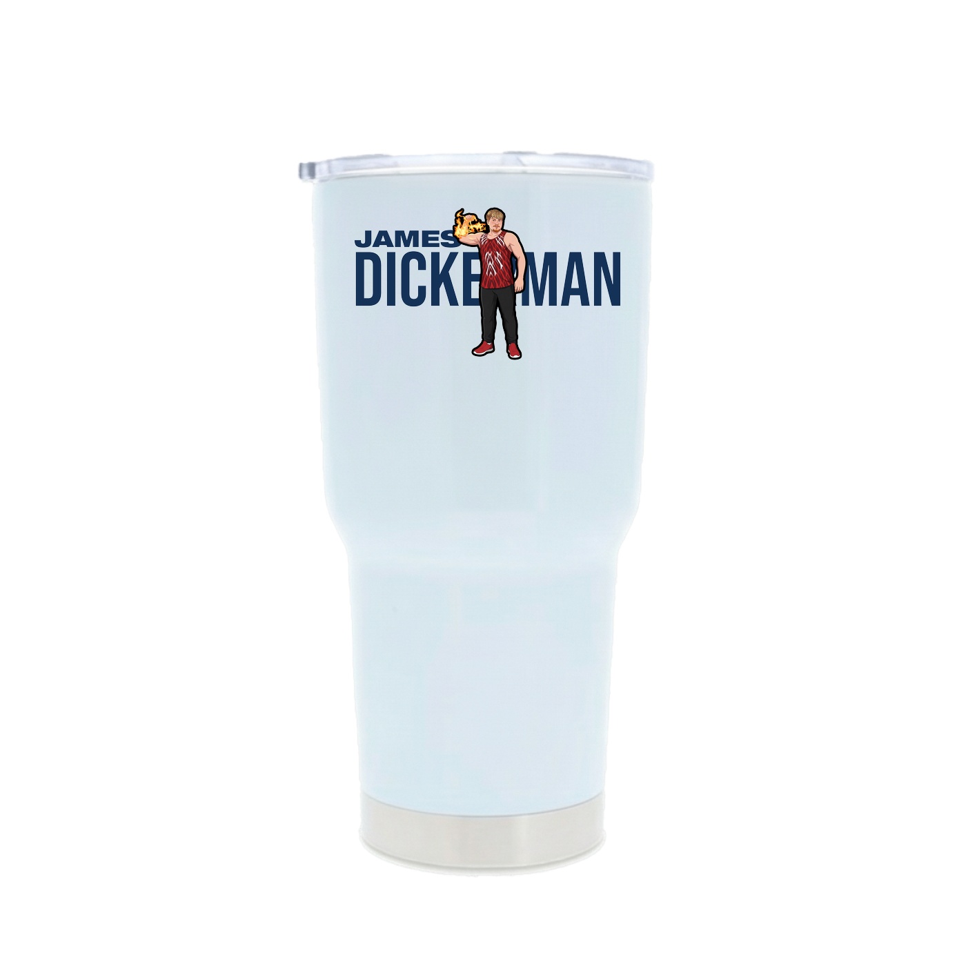 30oz Stainless Steel Tumbler — Player Name in White