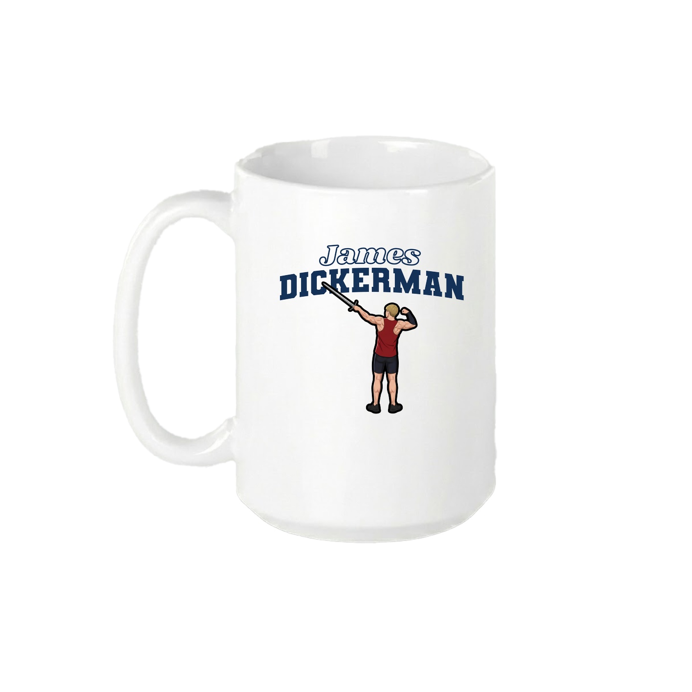 15oz Coffee Mug — Name Arch in White