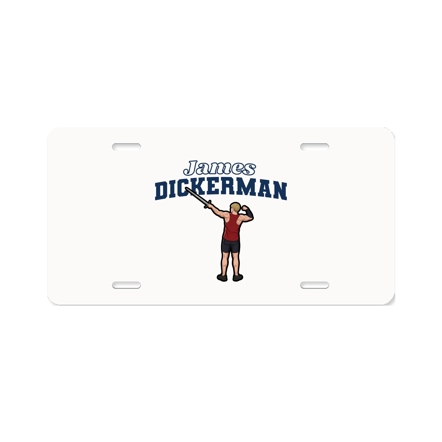 License Plate — Name Arch in Classic