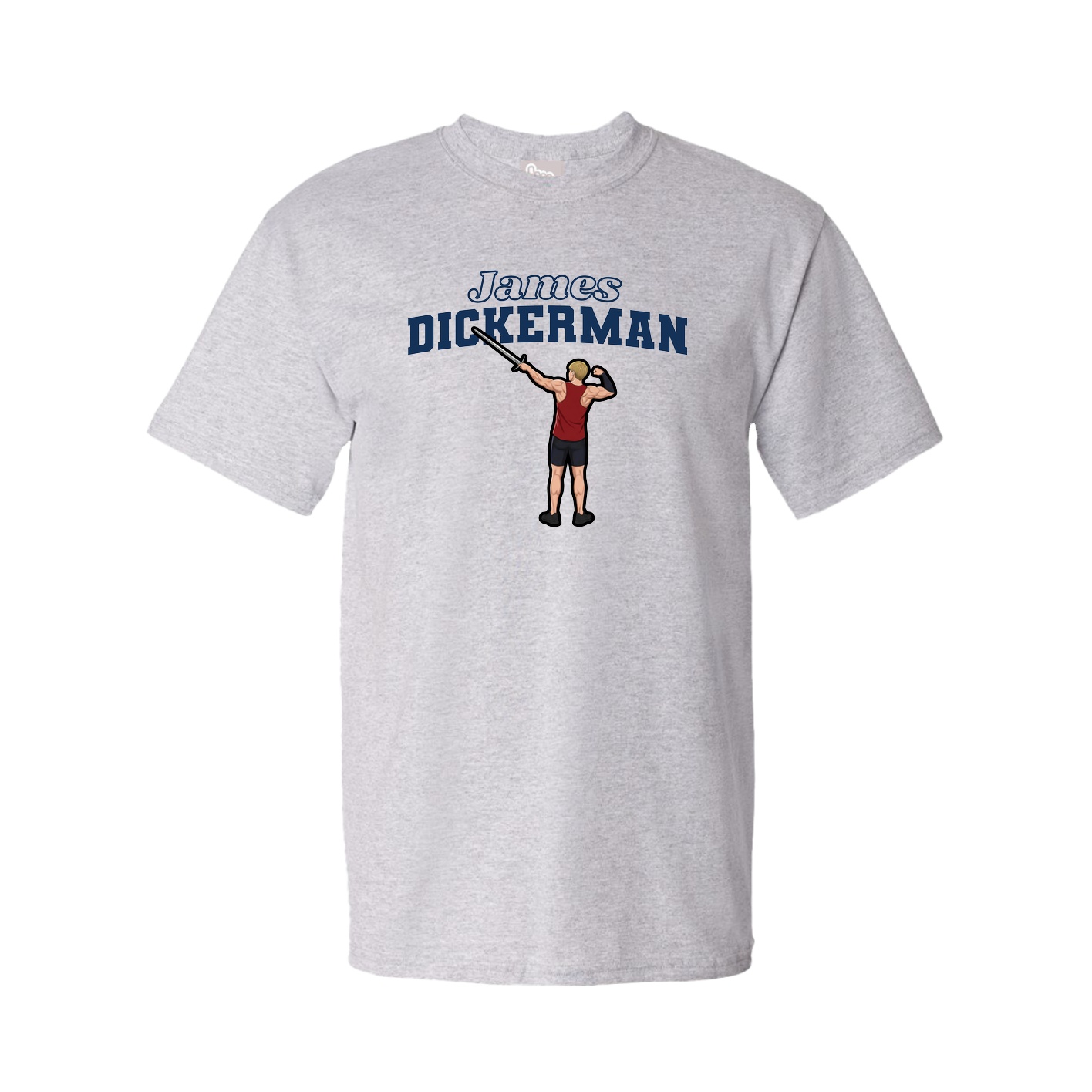 Youth Tee — Name Arch in Grey