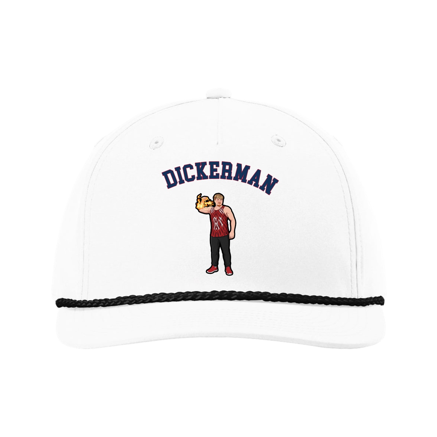 Five-Panel Classic Rope Cap — Shirsey Arch in White