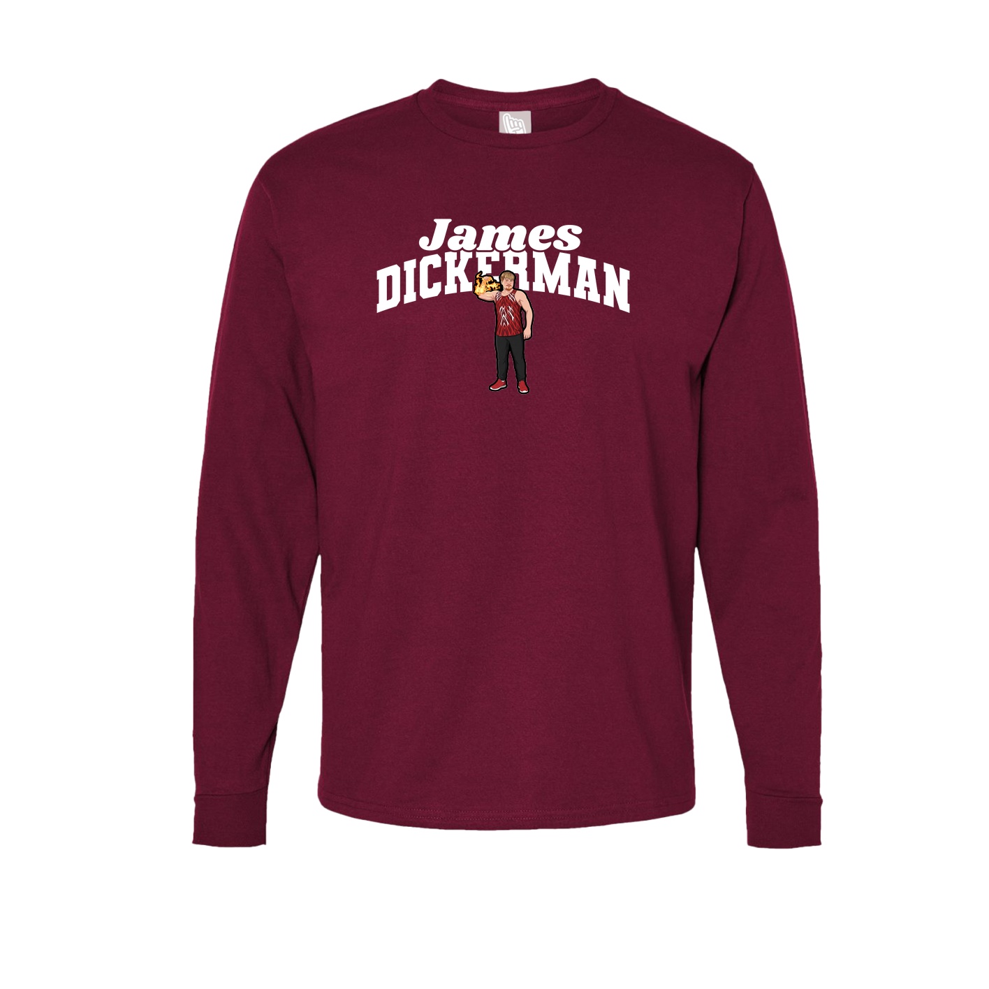 Long Sleeve Tee — Signature Arch in Cardinal