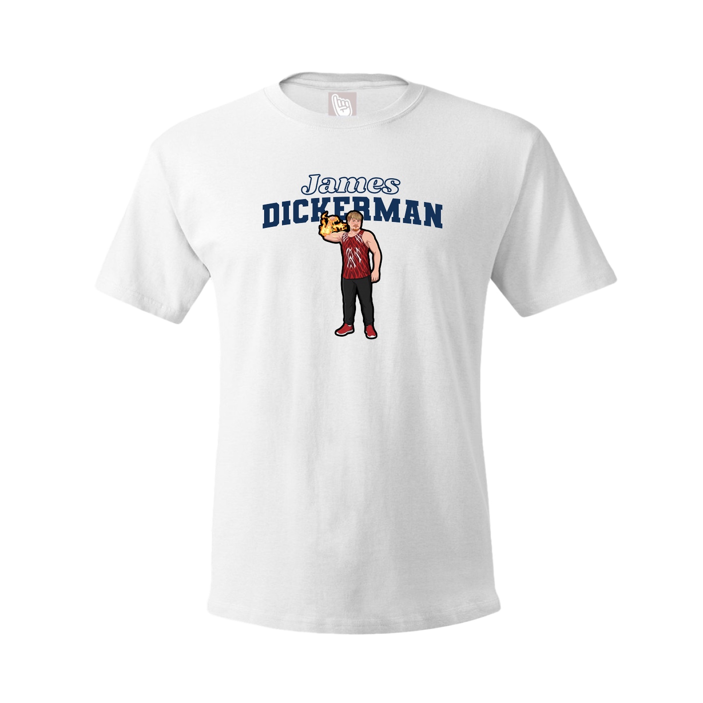 Youth Tee — Name Arch in White