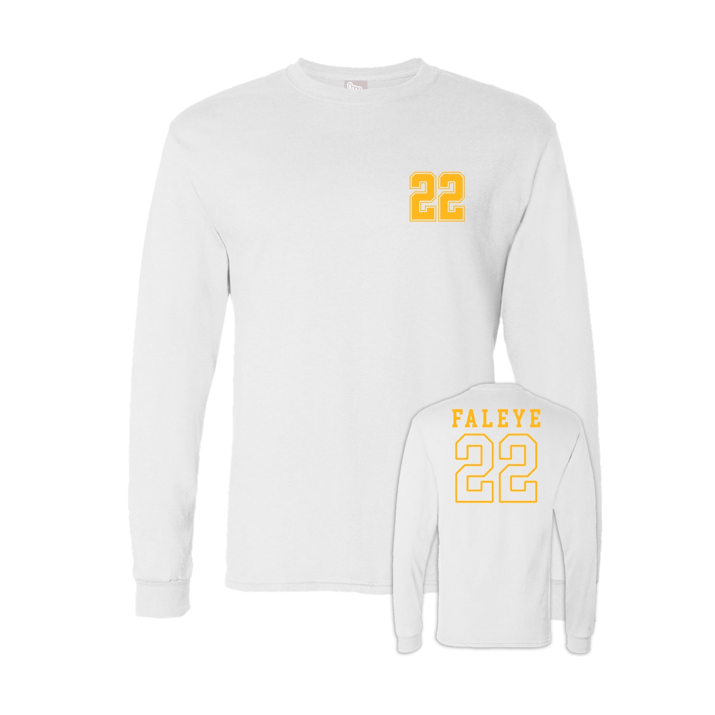 Long Sleeve Tee — Chest Back in White