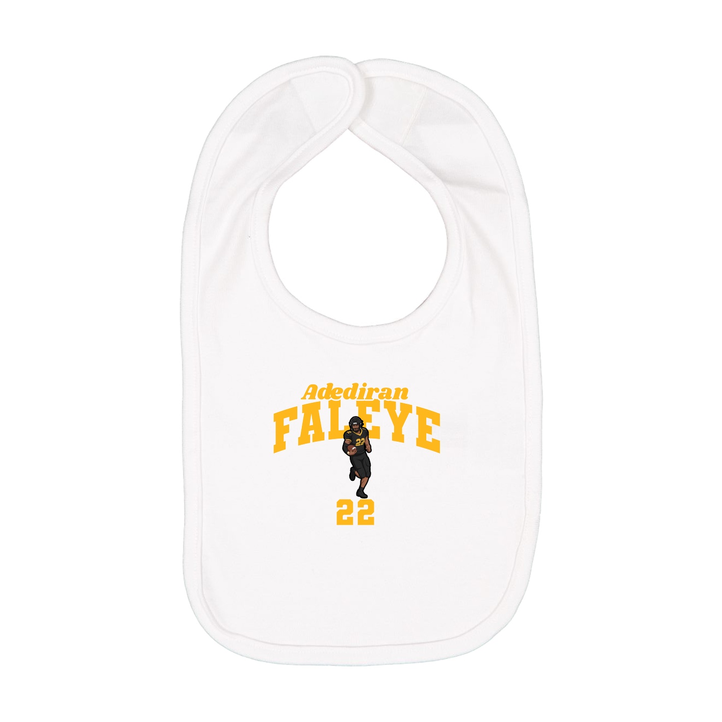 Infant Bib — Signature Arch in White