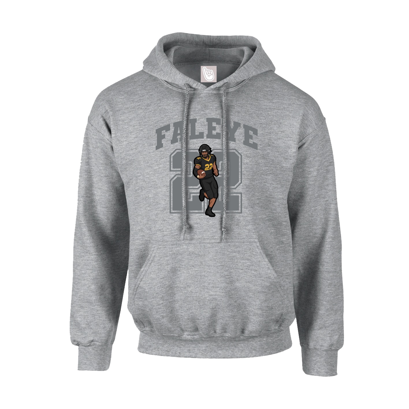 Hoodie — Number in Grey