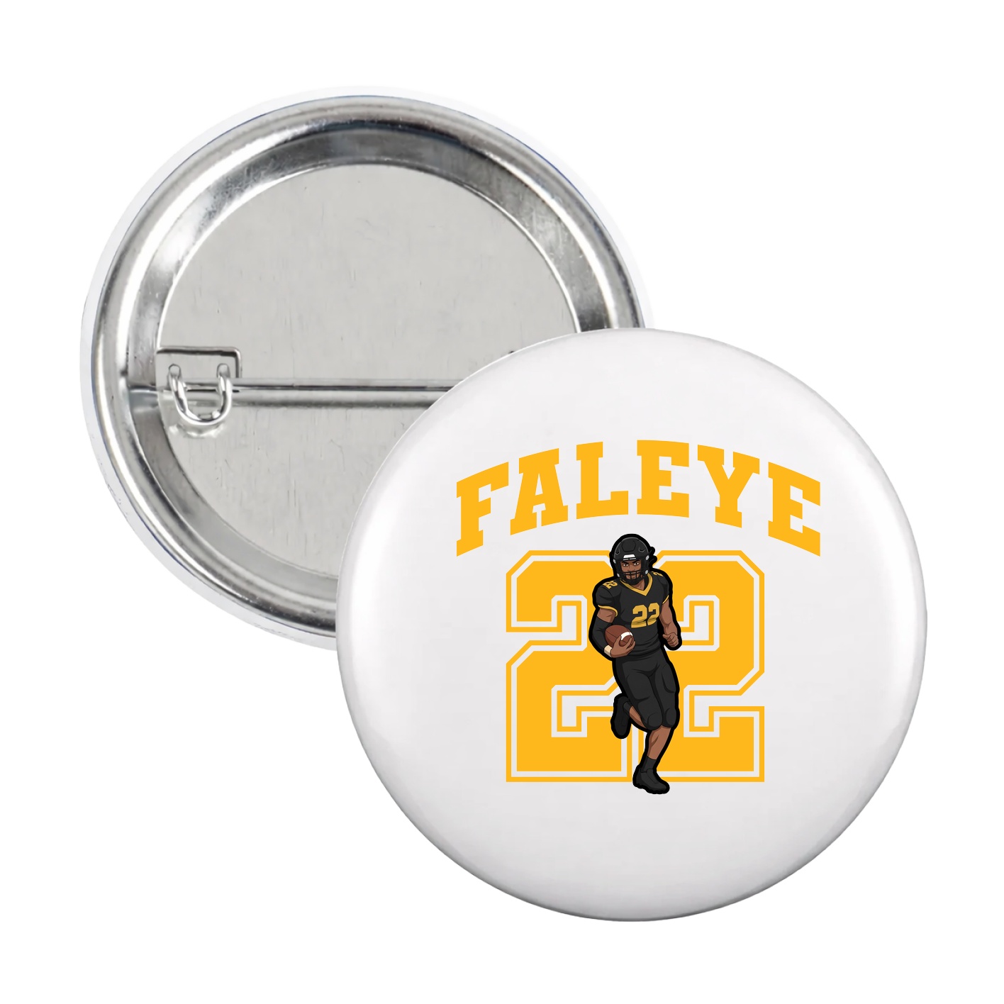 Game Day Button — Number in White