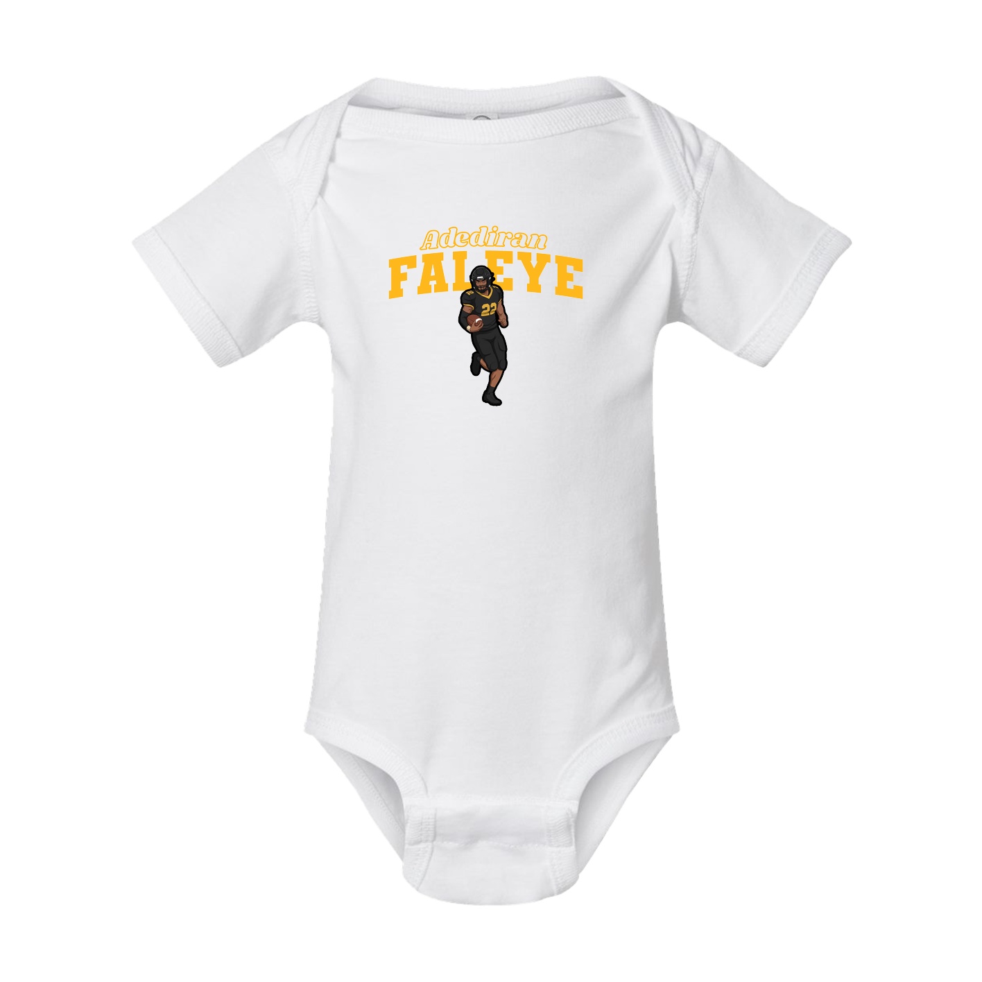 Baby Onesie — Name Arch in White