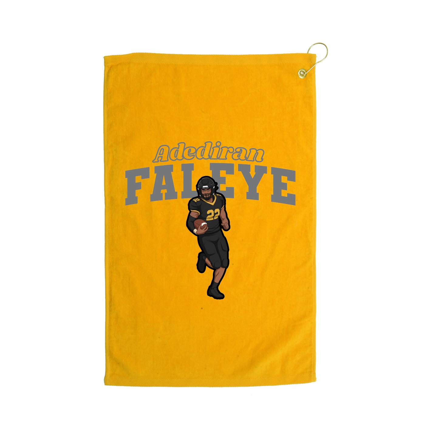 Golf Towel — Name Arch in Gold