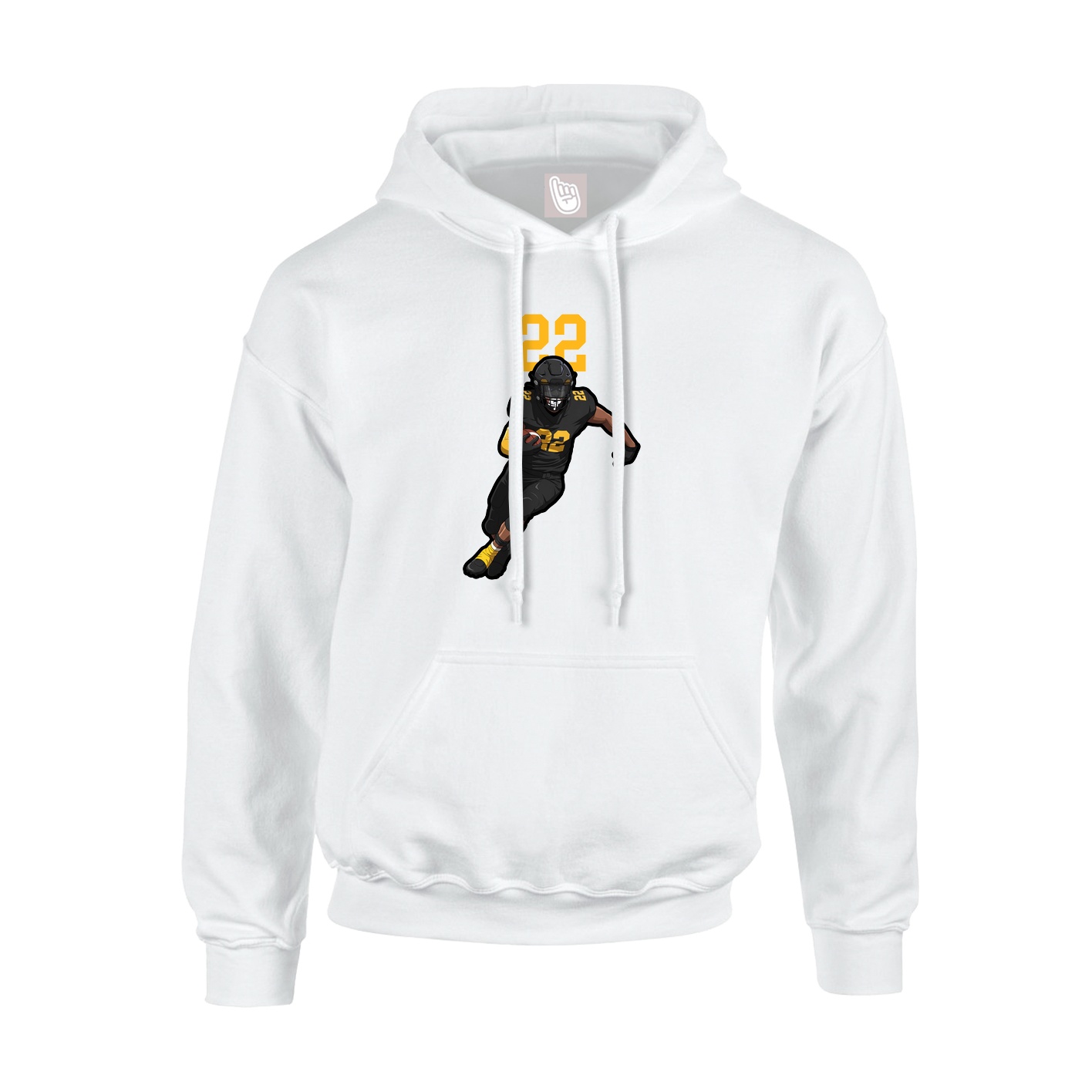 Youth Hoodie — Number Top in White