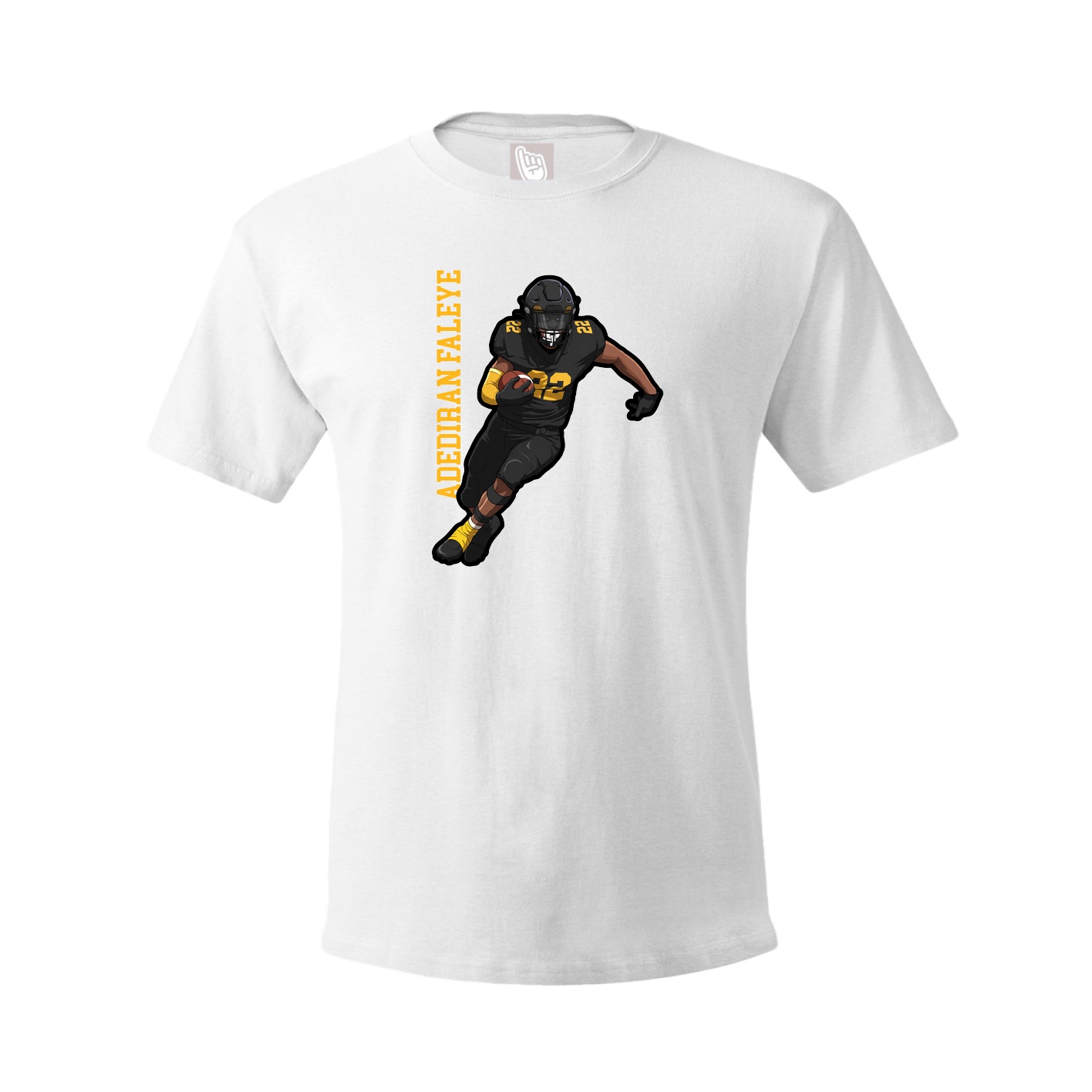 Tee — Name Vertical in White